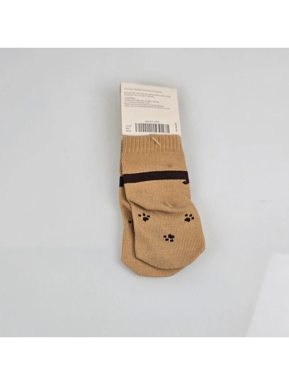 Vintage Gymboree Teenie Weenie Puppy Dog Socks Tan Brown Dachshund Weiner Doxie